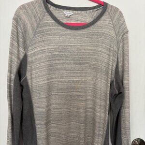 MENS CALVIN KLEIN SLIM FIT 100% COTTON GRAY LONG SLEEVE LOGO PULLOVER. SZ. XL
